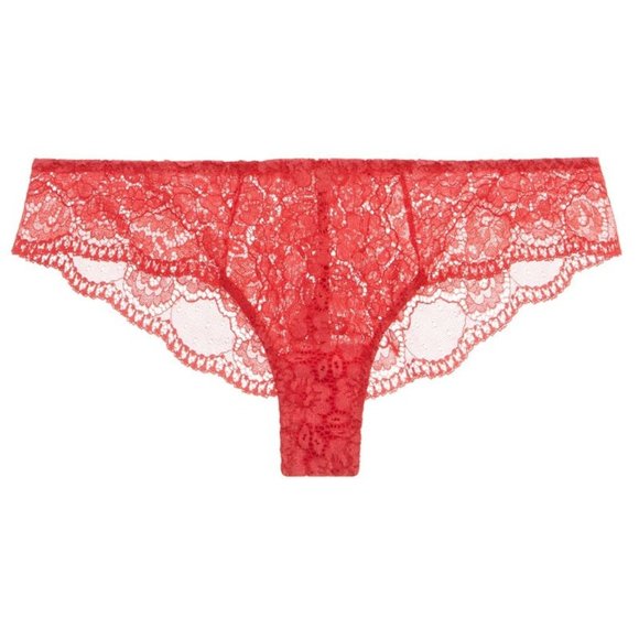 Red Lace Eberjey Noor Cheeky Bikini Racer M - Picture 2 of 5